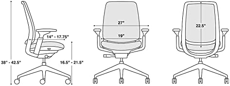 Steelcase Series 2 Office Chair, Seagull Frame, Cogent Connect Peacock