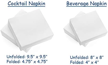 AMERICAN HOMESTEAD Cocktail Napkins - Premium 4.75"x4.75" Disposable Linen-Like Beverage Napkins - Bulk Square Party Bar Serviettes for Weddings, Parties, Events, and Daily Use - 100 Count - Olive