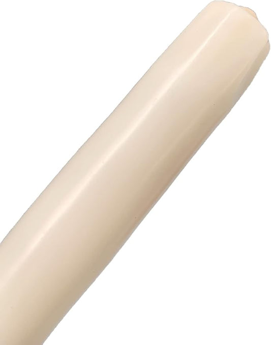 Ivory Taper Candles, 12 Inch Premium Quality Tapered Candles Hand-Dipped, Dripless, Smokeless Paraffin Wax, Cotton Wicks and Bulk Pack for Events - Set of 12 (12 Inch, Ivory)