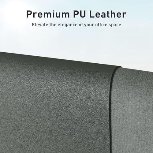 Aothia Faux Leather Desk Mat - Non-Slip PU Leather Desk Blotter, Waterproof Writing Surface, Large Desk Pad for Office & Home (Jungle Green, 55" x 17")