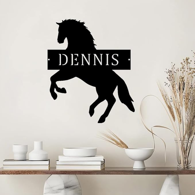 Personalized Horse Neon Sign Night Light Wall Art Custom Wooden/Metal Horse Themed Gifts for Girl Birthday Christmas