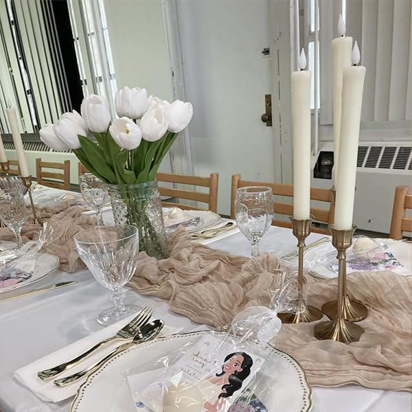 10 Packs Nude Cheesecloth Table Runner 35x120 inch, Boho 10ft Cheese Cloth Table Runner Gauze Rustic Table Cloth for Bridal Shower Wedding Birthday Party Christmas Decor