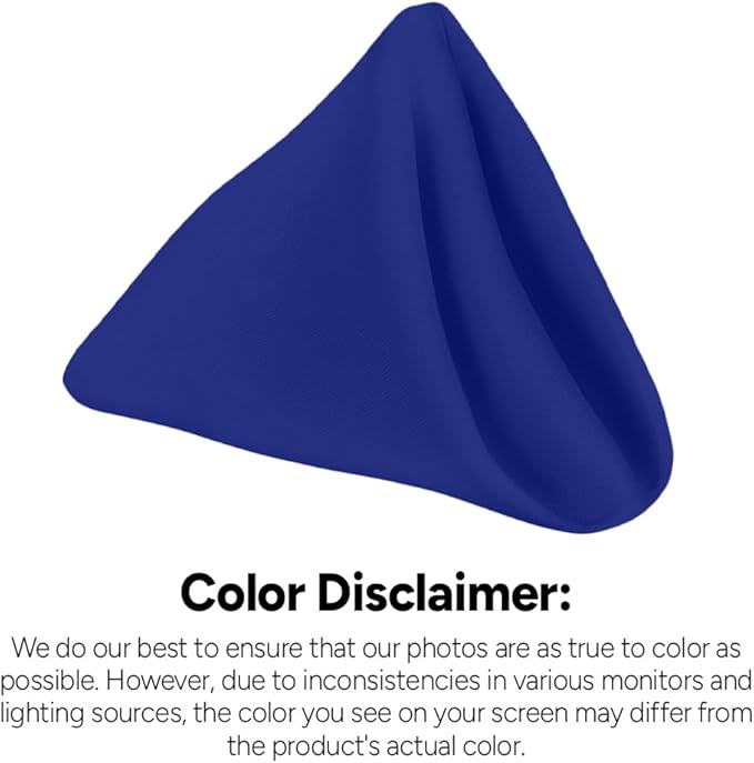 Royal Blue Cloth Napkins Bulk (Pack of 24) - 100% Polyester Dinner Linen Napkins Cloth Washable & Reusable - Durable with Hemmed Edges - Ideal for Parties and Weddings (17x17 Inches)