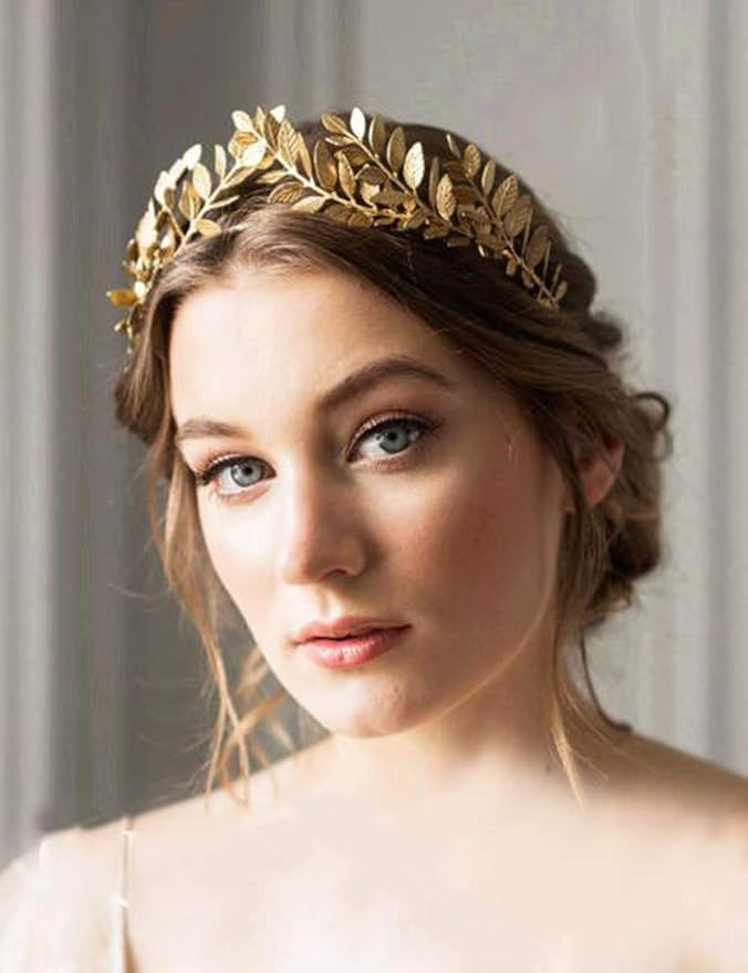 Chargances Goddess Headband Costume Leaf Branch Hair Band Crown Bridal Wedding Headpiece Bohemia Hairpiece for Women