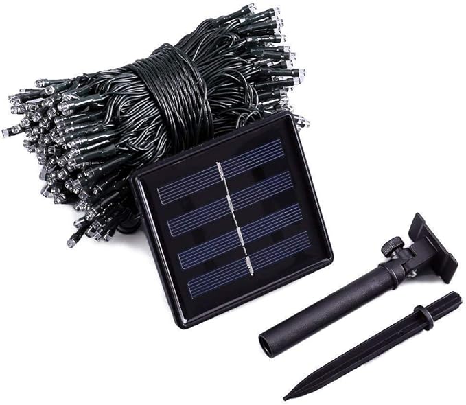Joomer Blue Solar Christmas Lights, 2 Pack Total 144 FT 400 LED 8 Modes Waterproof Outdoor for Christmas Decorations