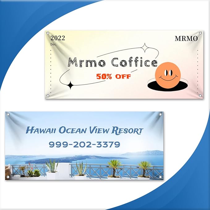 Custom Vinyl Banners and Signs Customize for Outdoor Indoor, Customize Photo Logo Text Banner Decoration Backdrop for Party Birthday Graduation Wedding Event (3'x4')