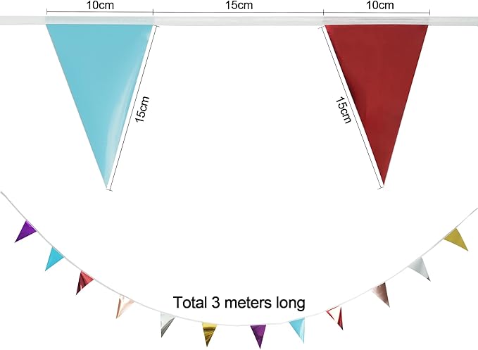Pennant Banner Flags (Colorful(Metal))