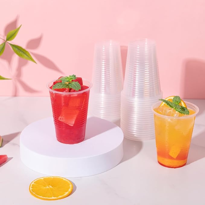 JOLLY CHEF 𝟏𝟐𝟎𝟎 𝐏𝐚𝐜𝐤 7 oz Clear Plastic Cups,7 Ounce Small Disposable Cups, Cold Party Drinking Tumblers for Tasting, Drinking and Party