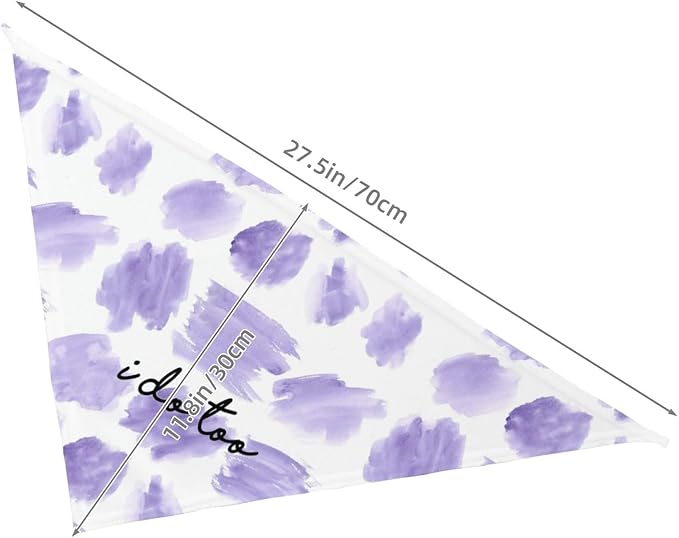 I Do Too Dog Wedding Bandana,Married Puppy Pet Bandanas Accessories,Wedding Photo Prop for Dog Lover Pet Scarf Accessories (Purple Color Block)