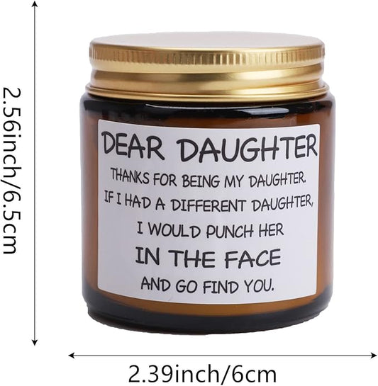 Mothers Day Gifts for Daughter, Daughter Gifts from Mom and Dad, Birthday Gift for Daughter Adult, Daughter Candle for Graduation Wedding
