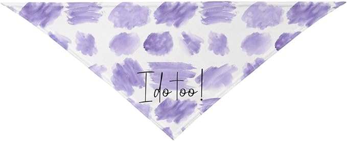 I Do Too Dog Wedding Bandana,Wedding Photo Prop for Dog Lover Pet Scarf AccessoriesMarried Puppy Pet Bandanas Engagement Announcement Gifts (Purple Color Block)