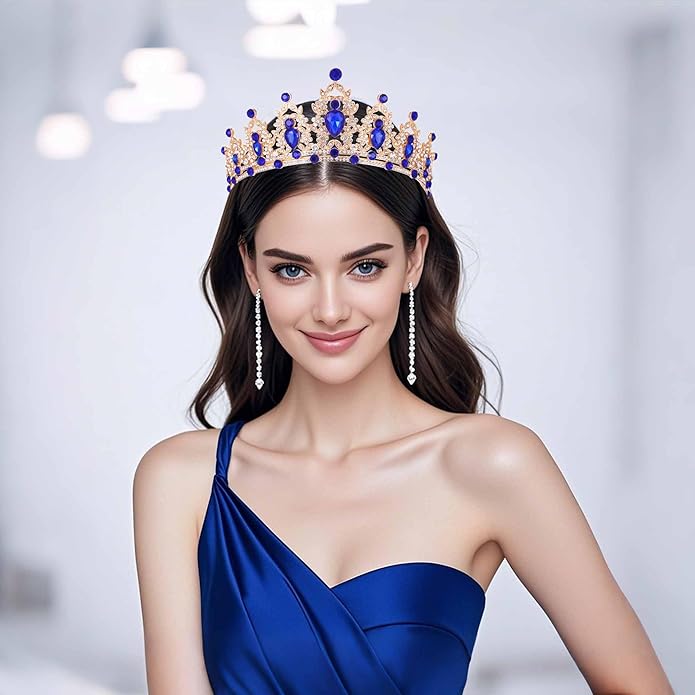 Crystal Tiaras and Crowns for Women - Wedding and Birthday Party Princess Crown Hair Accessories For Wedding, Prom, Pageant Celebration Party A3
