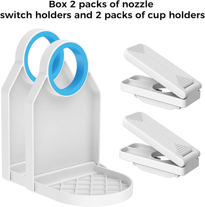 2 Pack Laundry Detergent Dispenser Cup Holder, Nozzle button upgrade,Easily No More runny or Messy Laundry Detergent, Laundry Cup Holder and drip Tray Room Organization and Storage
