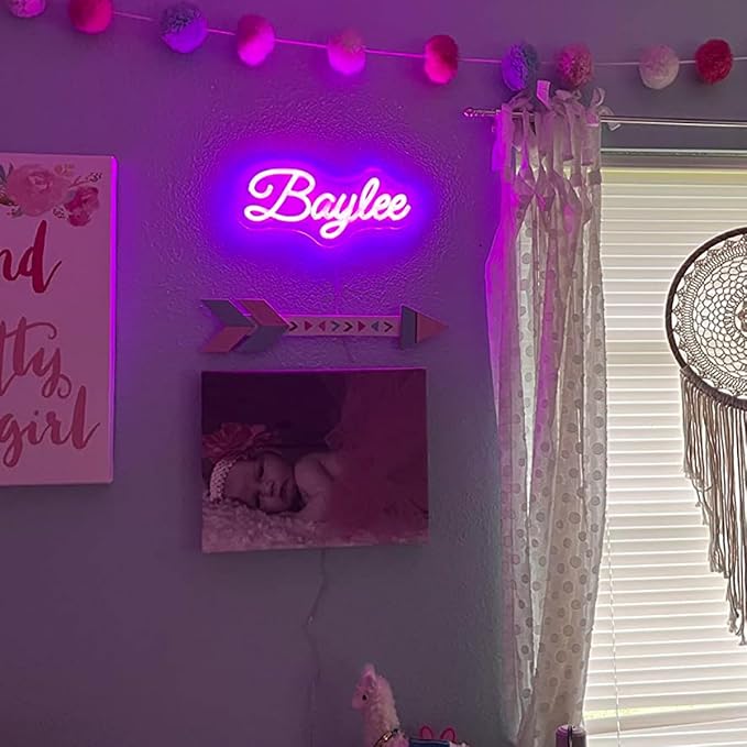 Custom Neon Sign, Handmade Personalized Neon Lights for Wall Décor, Bedroom, Birthday, Wedding Party, Bar, Shop Logo, Custom LED Neon Signs Gifts for Girlfriend Family