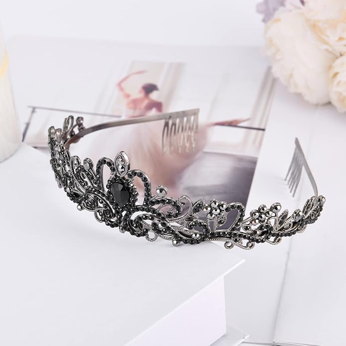 Sparkling Crystal Princess Tiaras for Women Girl Crown Queen Headband Fashion Headpiece for Wedding Birthday Bride Bridal Prom Party Hair Accessories Valentines Mothers Day Gifts