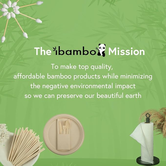 Ibambo Powder Bamboo Straws (250-Pack) - 7.88" Disposable Straws Individually Wrapped | 100% Compostable | Durable & Biodegradable | Made for Hot & Cold Drinks | Perfect for Weddings, Parties & Events