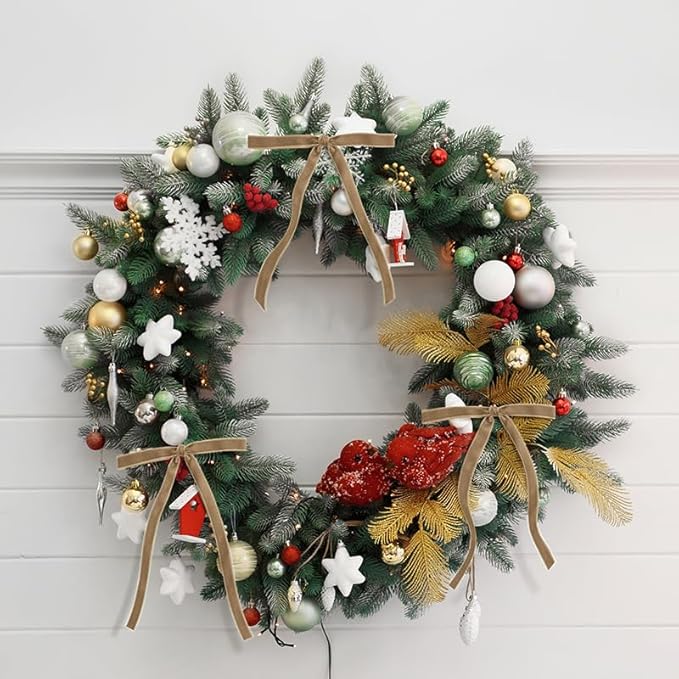 SIMISI RIBBON 24 Pcs Khaki Velvet Christmas Tree Bows Door Garland Decor Vintage Wreath Bow (3/8'' Wide, 5 * 7 inch)