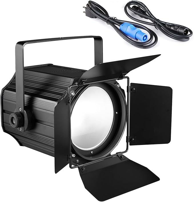200W LED Stage Light, COB Par Lights with Barn Doors, DMX Blinder Stage Lighting Sound Activated for Wedding Live Show Christmas Party (6 Colors 1PC)