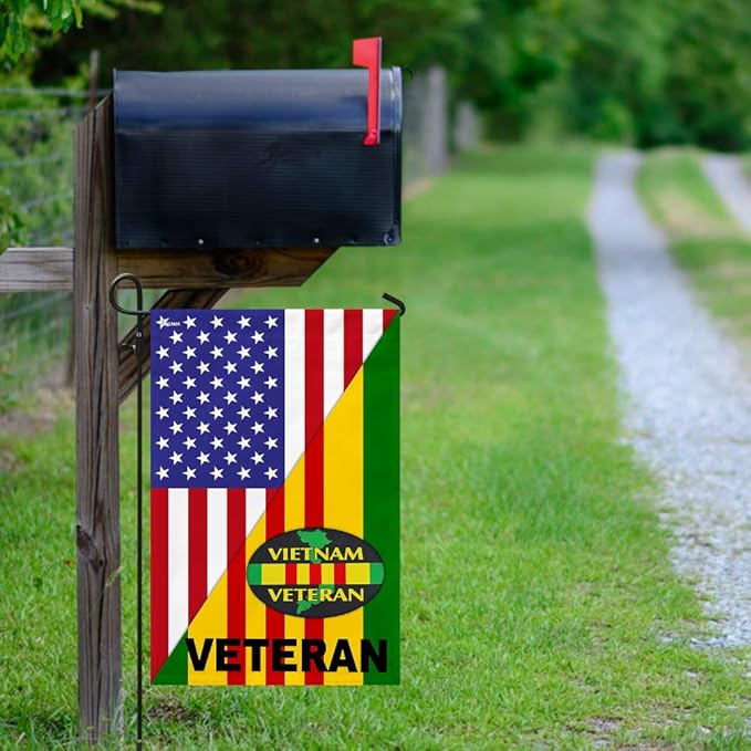 FLAGWIX Vietnam Veteran American Flag – USA Premium Polyester House Flag 30x40 – 4th of July, Veterans Day, Memorial Day, Independence Day Decorations for Home – Decorative Indoor Outdoor Flag