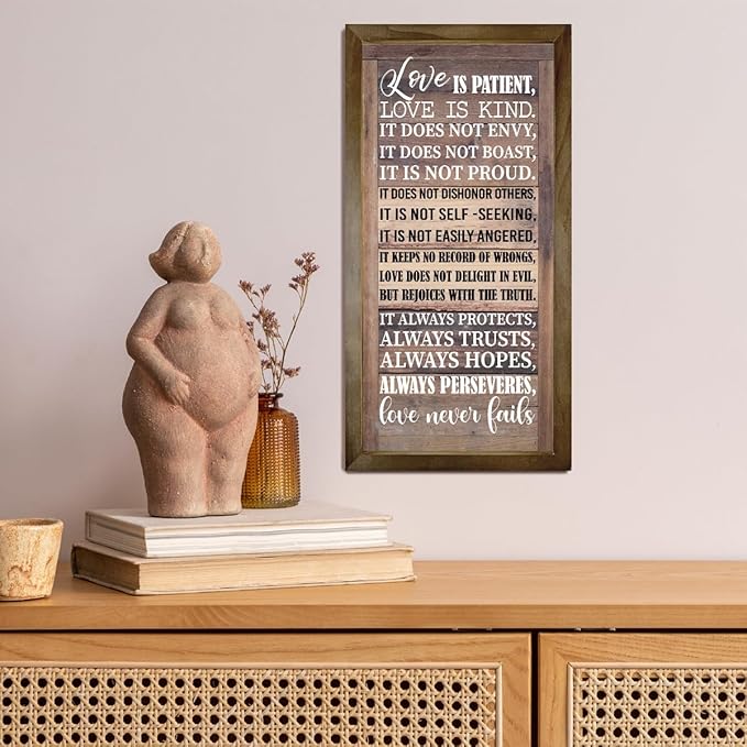 Gkwa Love is Patient Love is Kind Walls Art, 1 Corinthians 13 Walls Arts, God Wall Decor, Bible Quotes Wall Decor A073