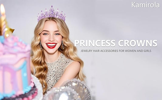 Kamirola - Queen Crown and Tiaras Princess Crown for Women and Girls Crystal Headbands for Bridal, Princess for Wedding and Party(01)