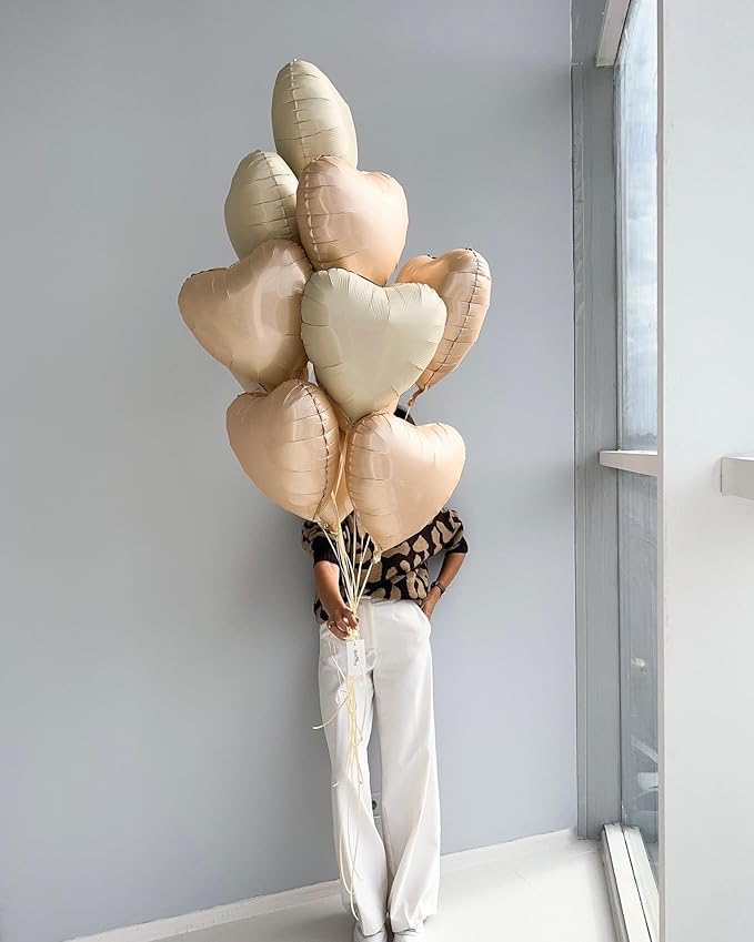Retro Love Heart Shaped balloons Pack of 12,18 Inch Love Valentine Balloons Heart Romantic Balloons For Valentines Day Propose Marriage Wedding Bridal Shower Engagement Party Decorations