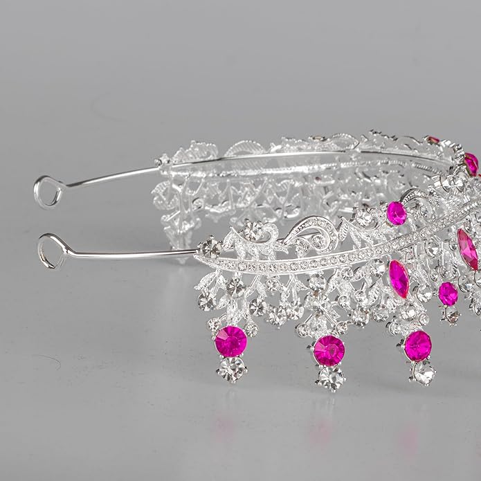 Tiaras and Crowns for Women Crystal Princess Tiaras Rhinestone Queen Crowns For Wedding Bridal Birthday Prom Pageant Party (Tiara 100)