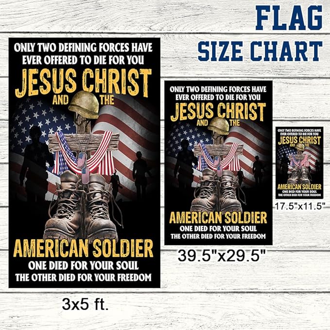 FLAGWIX American Army Veteran Flag - USA Premium Polyester American Garden Flag 12x18 - Patriotic 4th of July Memorial Day Veterans Day Decorations For Home Garden, Decorative Indoor Outdoor Flag