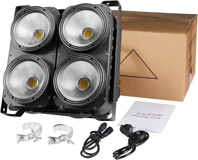 COB Stage Lights, 400W LED Par Light, RGBWAUV 6-in-1 Spotlights LED Blinder Warm&Cold White DMX512 Sound Activated for Church Events Wedding Parties Concert Theater