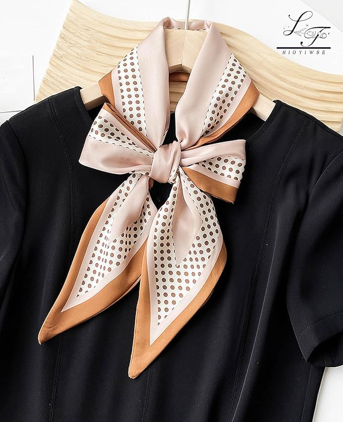 Head Scarf Hair Neck Scarves For Women Purse Bag Scarfs For Handbags Silky Long Thin Satin Headscarf Fashion