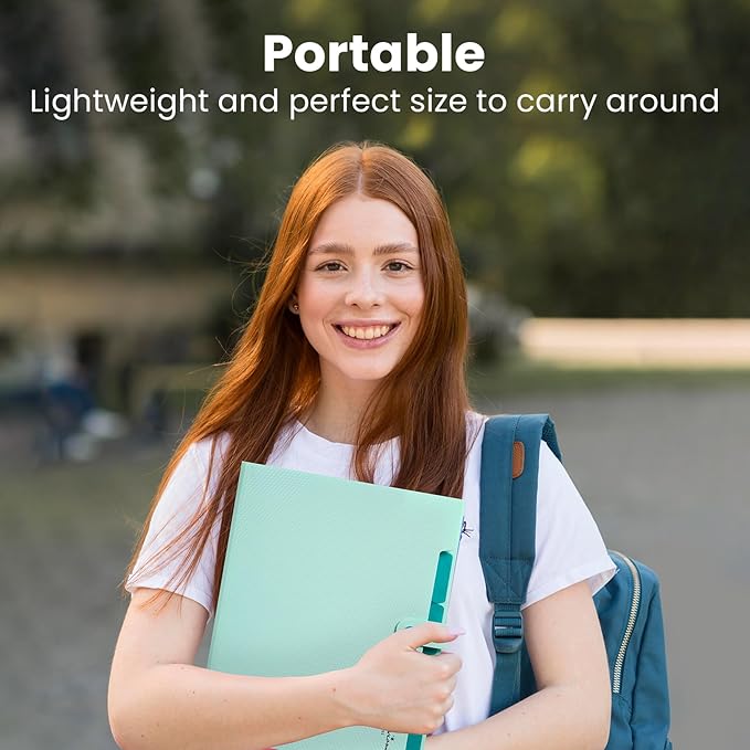 Sooez Accordion File Organizer, Letter Size Expanding File Folder with Labels, 8 Pocket Folders for Document, Portable Paper Bill Receipt Organizer for Home School Office Supplies, A4 Size, Dark Green