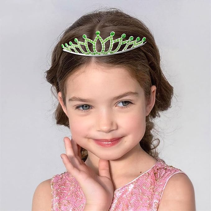 10 Pcs Green Tiaras Crowns Headbands for Women Girls, Bulk Princess Tiana Crown Tiara Costume Accessories for Halloween Outfit Cosplay Party Prom Quinceanera Pageant Tiana Crown