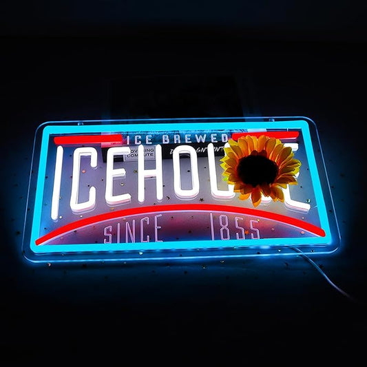 JFLLamp Bikini Crs LIGHT Neon Signs for Wall Decor Neon Lights for Business Led Signs Suitable for Man Cave Restaurant Office Bar Pub Led Art 5V Power Adapter 16.1 * 9.8 Inch(Azure+Red+White) (Ice.house)