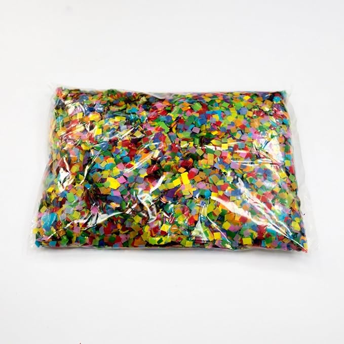 Ultimate Confetti, Multicolor Biodegradable Confetti Squares - Flame-Resistant and Slow-Falling Tissue Paper Confetti for Cannon and Launcher use – Best for Celebrations - 1 lb, 16 oz