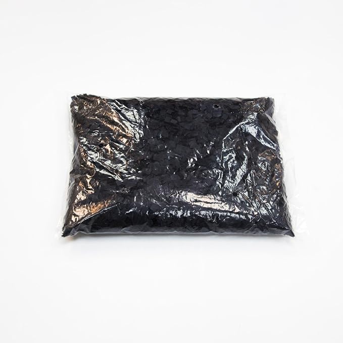 Ultimate Confetti, Black Biodegradable Confetti Squares - Flame-Resistant and Slow-Falling Tissue Paper Confetti for Cannon and Launcher use – Best for Celebrations - 1 lb, 16 oz