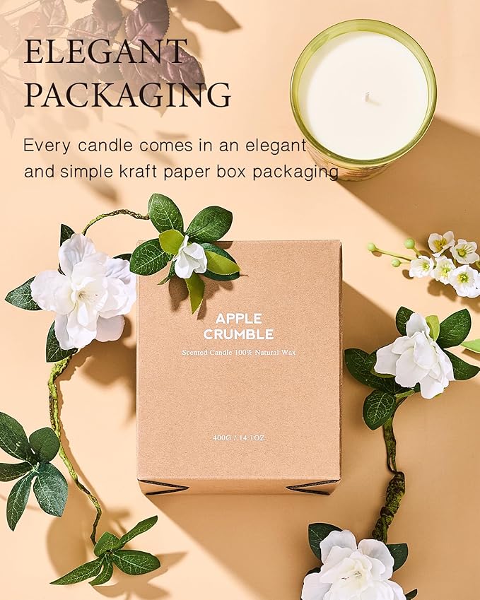 M&SENSE Eucalyptus Cedarwood Scented Natural Soy Wax Candle, 14.1oz 60 Hours Long Lasting Slow Burning, Aromatherapy Candle for Stress Relief Home Decor