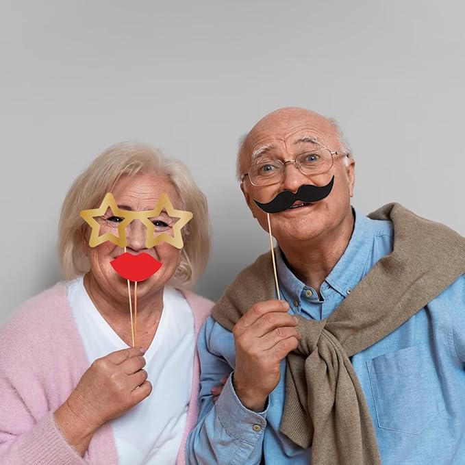 LINGTEER Happy 100th Birthday Party Photo Booth Props,Cheers to 100th Birthday 100th Years Old Bday Party Centerpieces Props Decorations Sign.