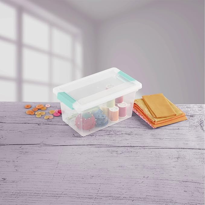 Sterilite 12-Pack Clip Box, Clear Storage for Crafts, Supplies and Office Items, Medium