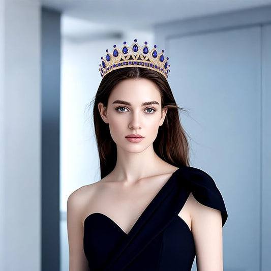 Kamirola Tiaras Princess Crown for Women and Girls Crystal Headbands for Bridal, Princess for Wedding and Party(TR21)