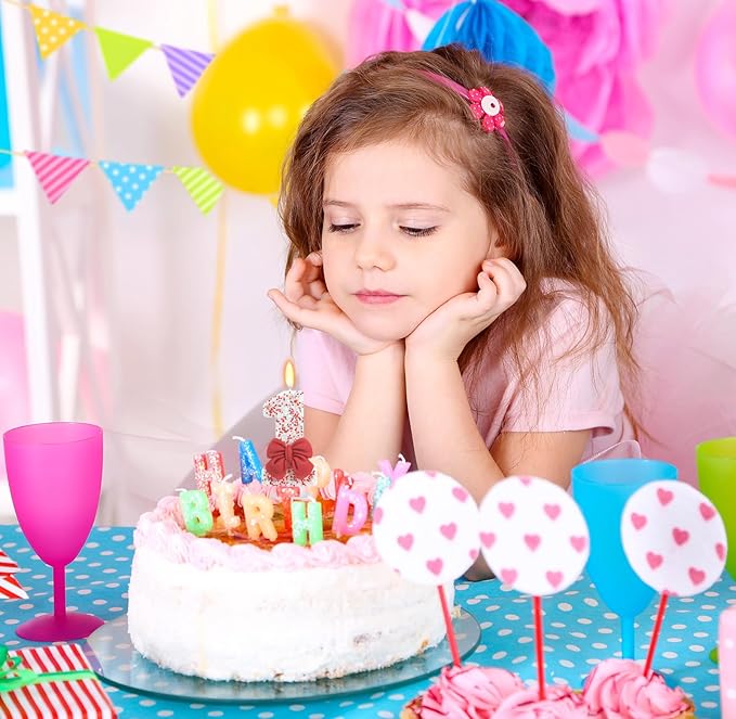 Birthday Candle for Cake, Red Bow Number Candles, 2.76 inch Cake Topper Decoration for Birthday Party (Number 1)