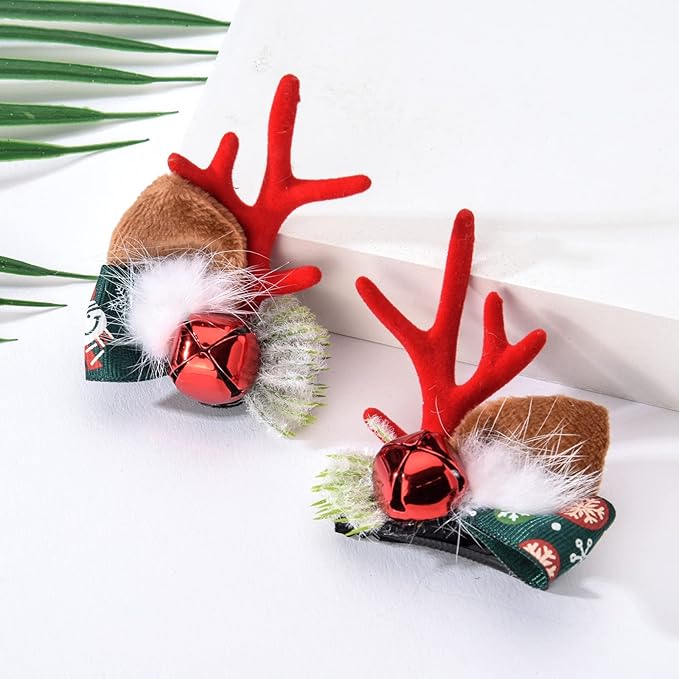TOECWEGR Christmas Reindeer Antlers Headband Hair Clips Hair Hoop Girl Holiday Beauty Headdress