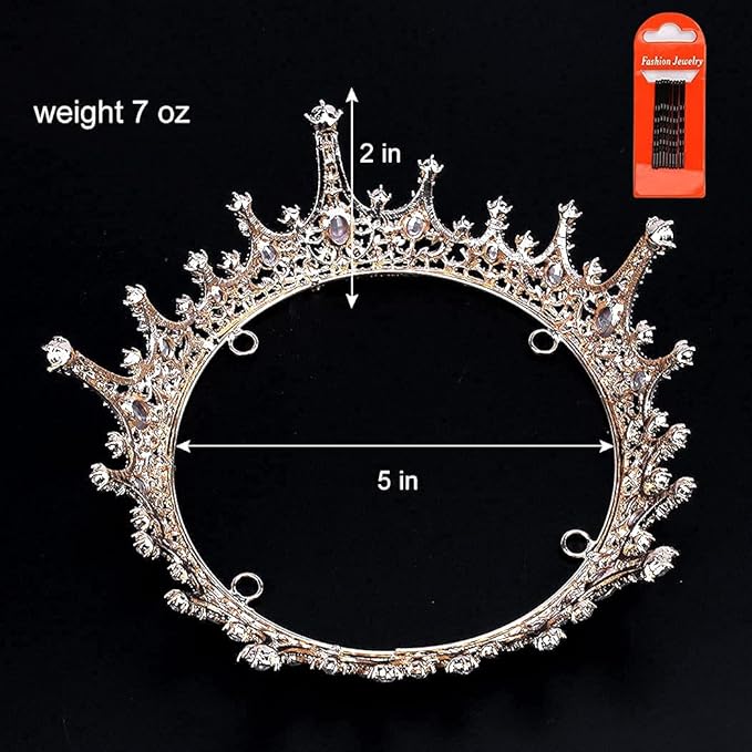 AOPRIE Crown for Women Gold Queen Crowns and Tiaras for Girls Hair Accessories for Birthday Wedding Prom Bridal Party Pageant Photography Costume Halloween Christmas Gifts…