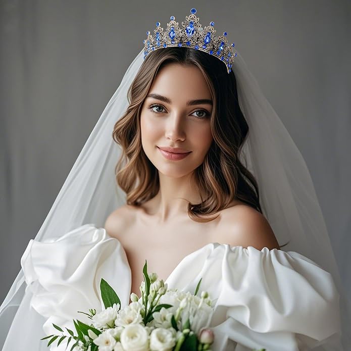Kamirola - Queen Crown and Tiaras Princess Crown for Women and Girls Crystal Headbands for Bridal, Princess for Wedding and Party(01)