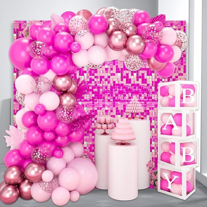 48 PCS Colorful Rose Shimmer Wall Backdrop, Square Sequin Photo Backdrops Panel, Glitter Wall Background for Birthdays, Weddings, Halloween, Engagements, Disco Bachelorette Party Decoration (6FTx8FT)