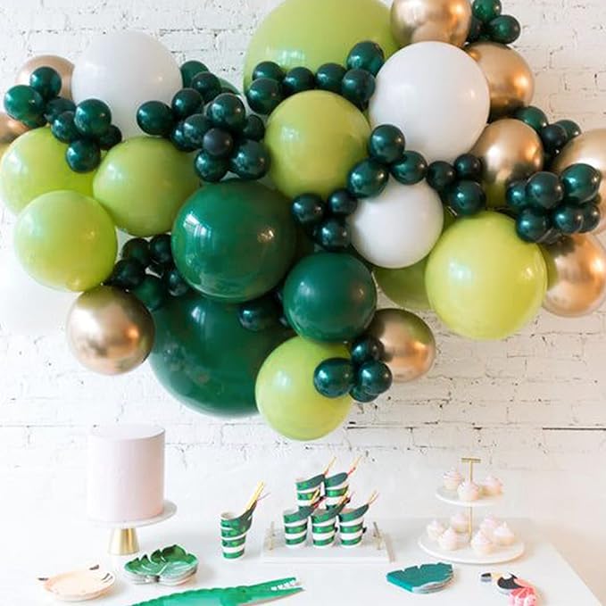 PartyWoo Lime Green Balloons 4pcs 36 Inch Light Green Latex Helium Balloons for Graduation Wedding Baby Shower Anniversary Birthday Dinosaur Jungle Golf Football Theme Party Decorations Green-Y6