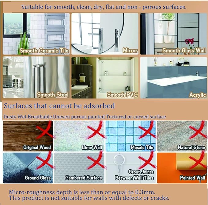 No Drill Bathroom Organizer with Strong Suction Cups, Heavy Duty Shower Organizer Holds 10lbs, Bathroom Shelf for Shampoo, Soap, Razor, Toothbrush (transparent gray)