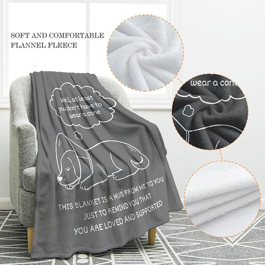 Jekeno Rehabilitation Consolation Blanket Gifts for Women Men Kids Girls Boys Mom Wife Friends Halloween Birthday Home Bedroom Living Room Decor Colorful Throw Blanket 50"x60"