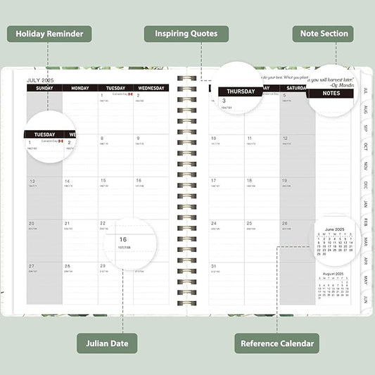 Planner 2025-2026, Weekly and Monthly Calendar Academic Planner (July 2025 - June 2026), Hardcover Teacher School Student Agenda with Tabs, Ideal for School Office Supplies, A5 (6.3" x 8.5")