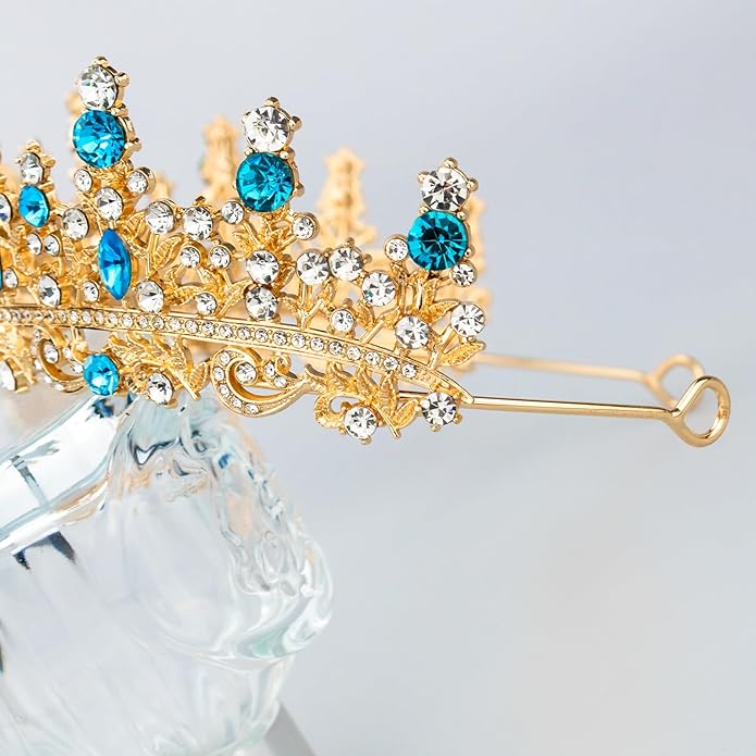 Tiaras and Crowns for Women Crystal Princess Tiaras Rhinestone Queen Crowns For Wedding Bridal Birthday Prom Pageant Party (Tiara 100)