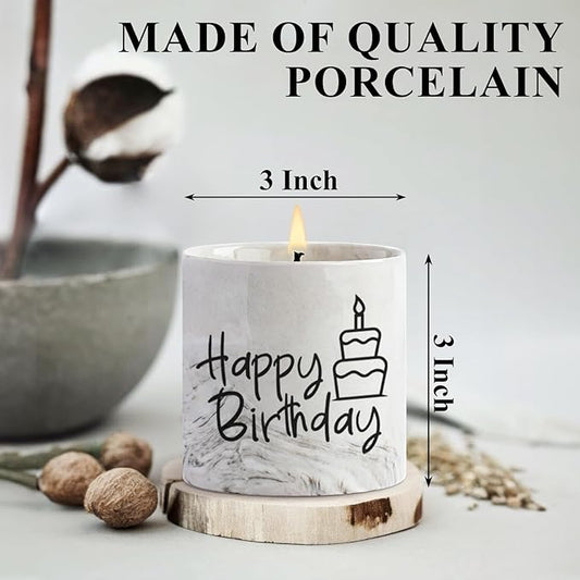 Happy Birthday Candle Gifts,6oz Lavender Scented Soy Wax Candle, Birthday Gifts for Women,Funny Candle Decor Ideas Unique Birthday Gift for Best Friend Girlfriend Teacher Boss Sister Bestie
